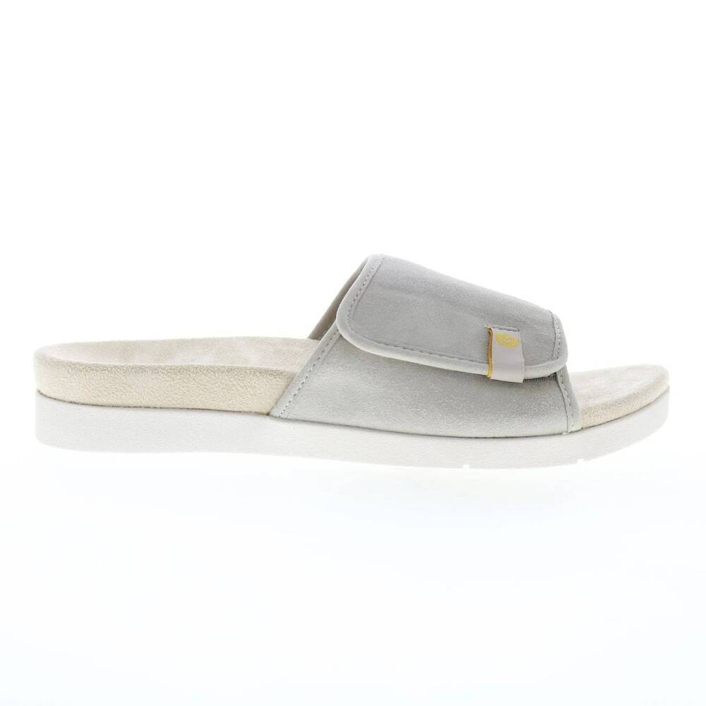NEW SPENCO women's charlotte slide sandal in grey morn